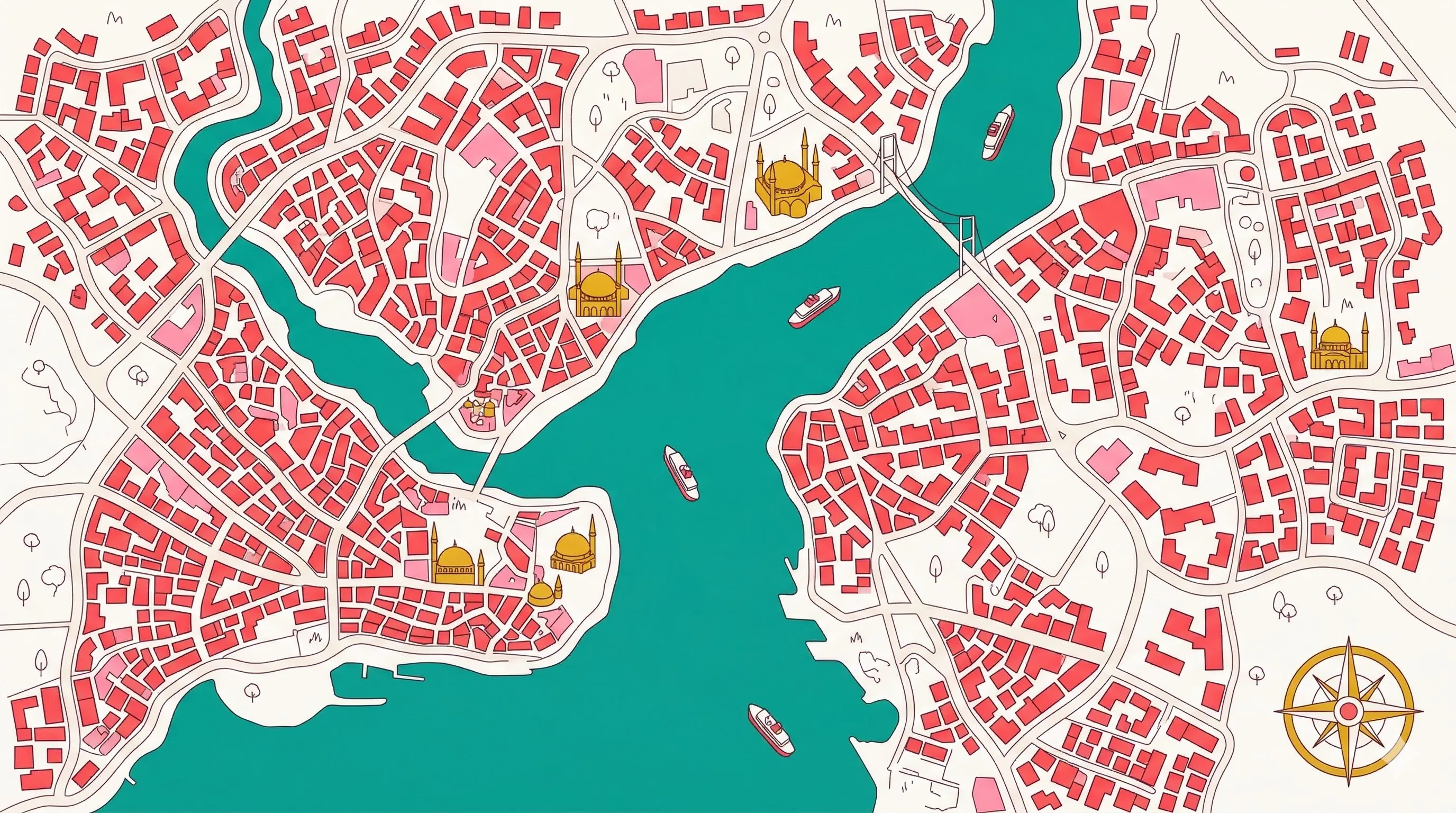 Istanbul Illustrated Map